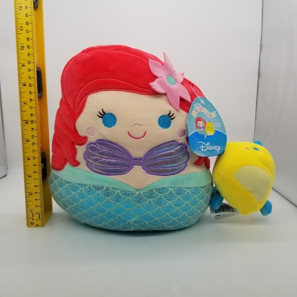 Disney Toys Squishmallow Disney The Little Mermaid Ariel Flounder Combo Kellytoy Plush